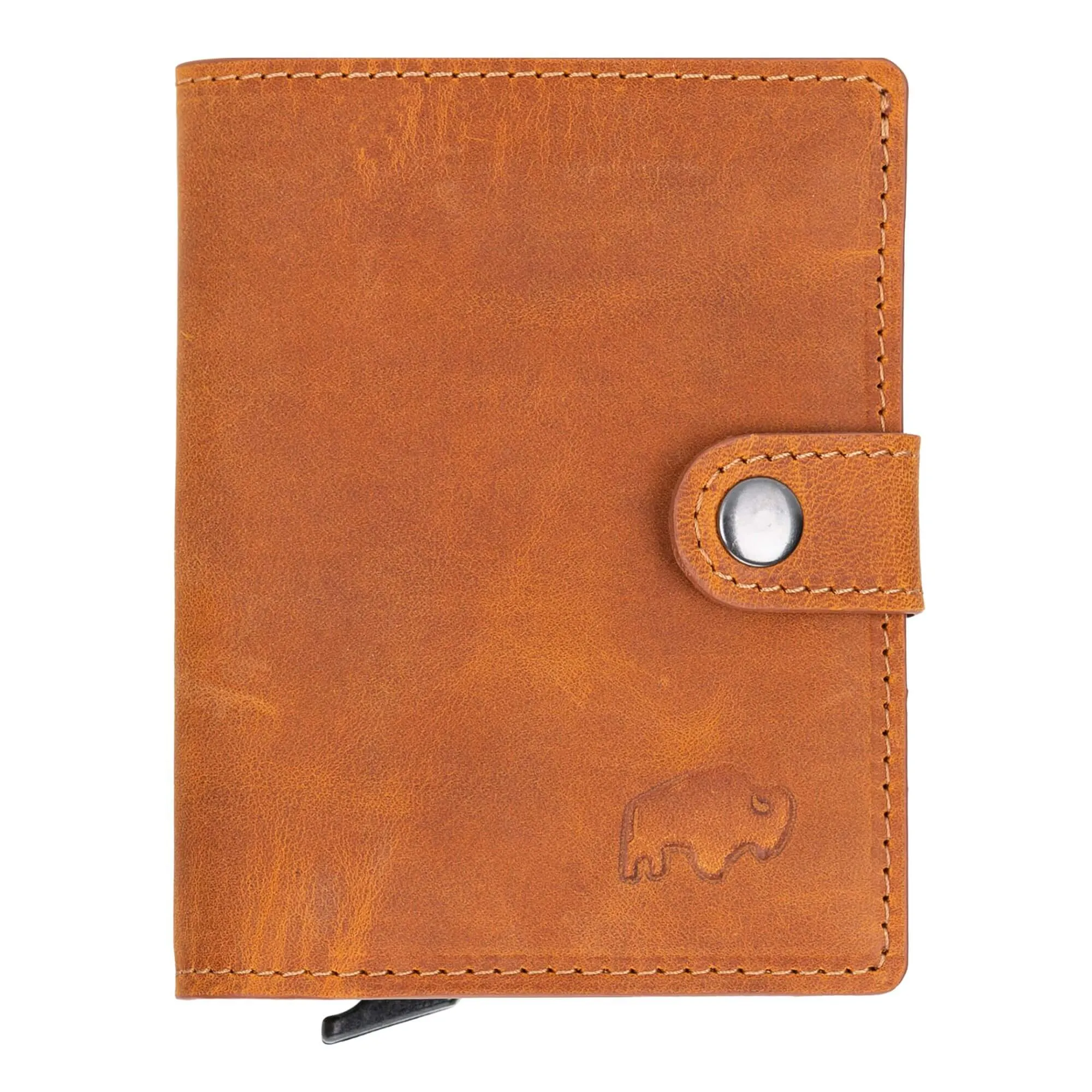 Max Slide Secure: RFID-Protected Wallet with Slide-Out Card, Cash Pocket & ID Slot, Golden Brown