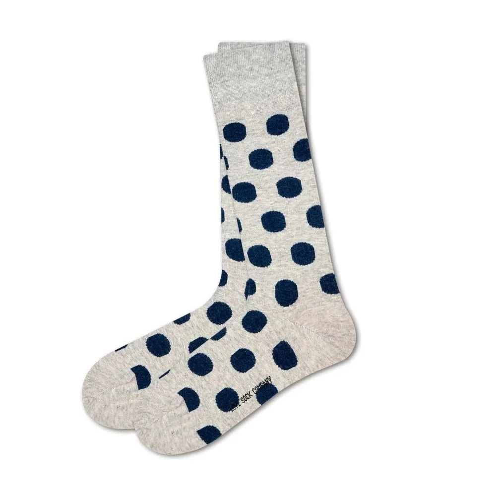 Men's Polka Dot Dress Socks - Big Polka (M)