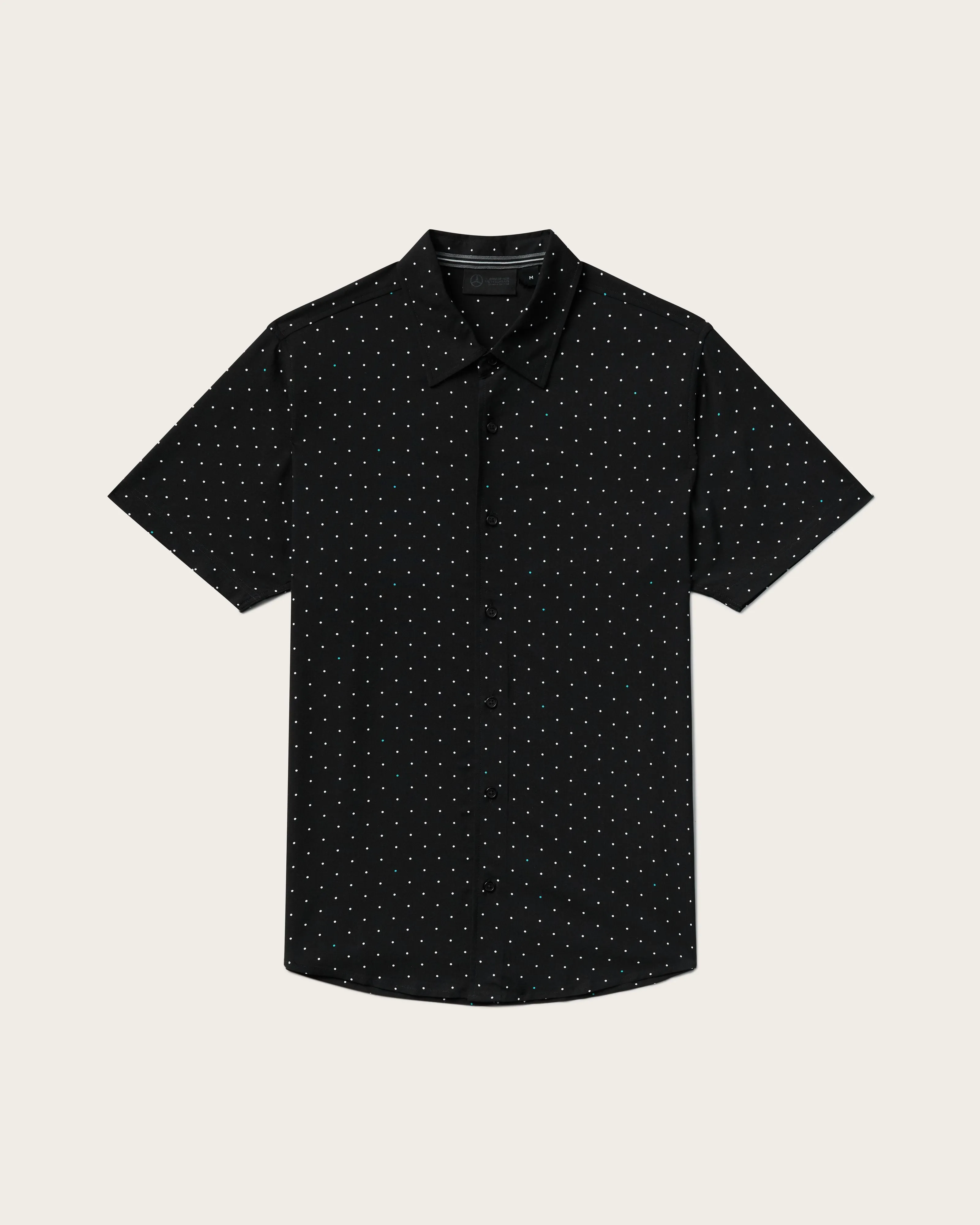 Mens Polka Dot Shirt Black