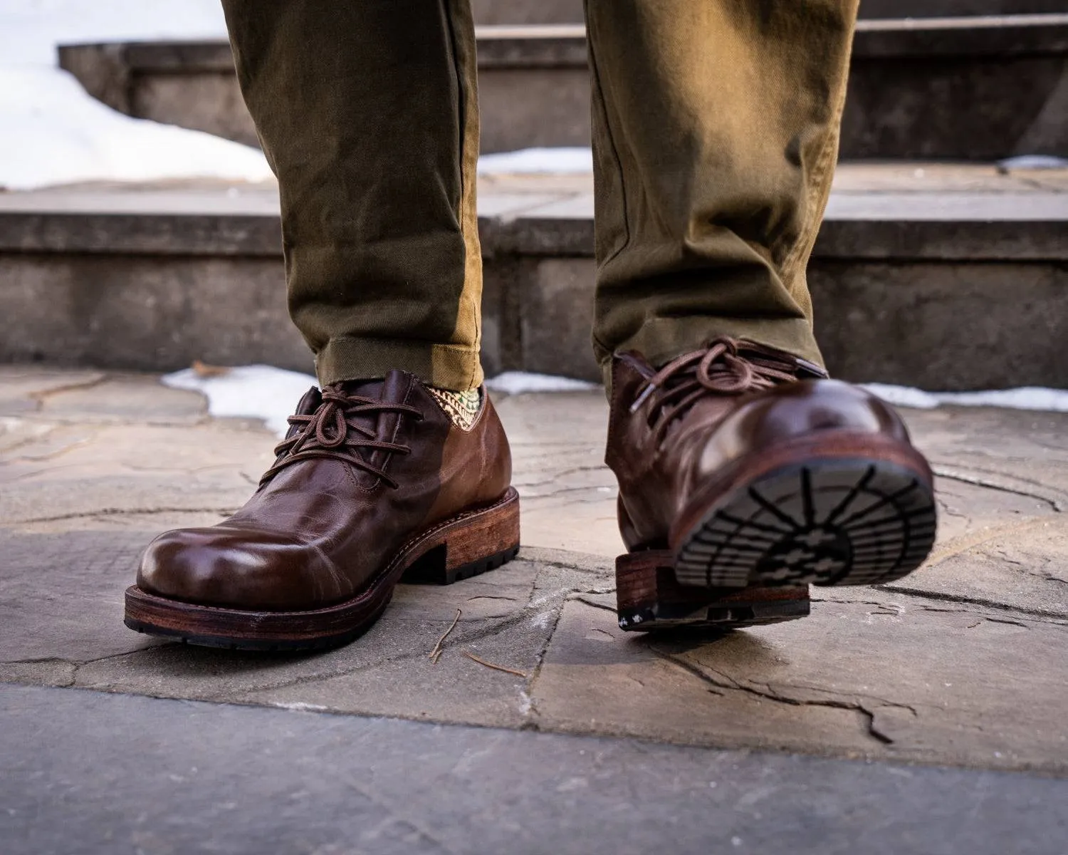 Men's Vintage Marten Washed Boots | Goodyear Welt Anti-Slip | Durable Leather