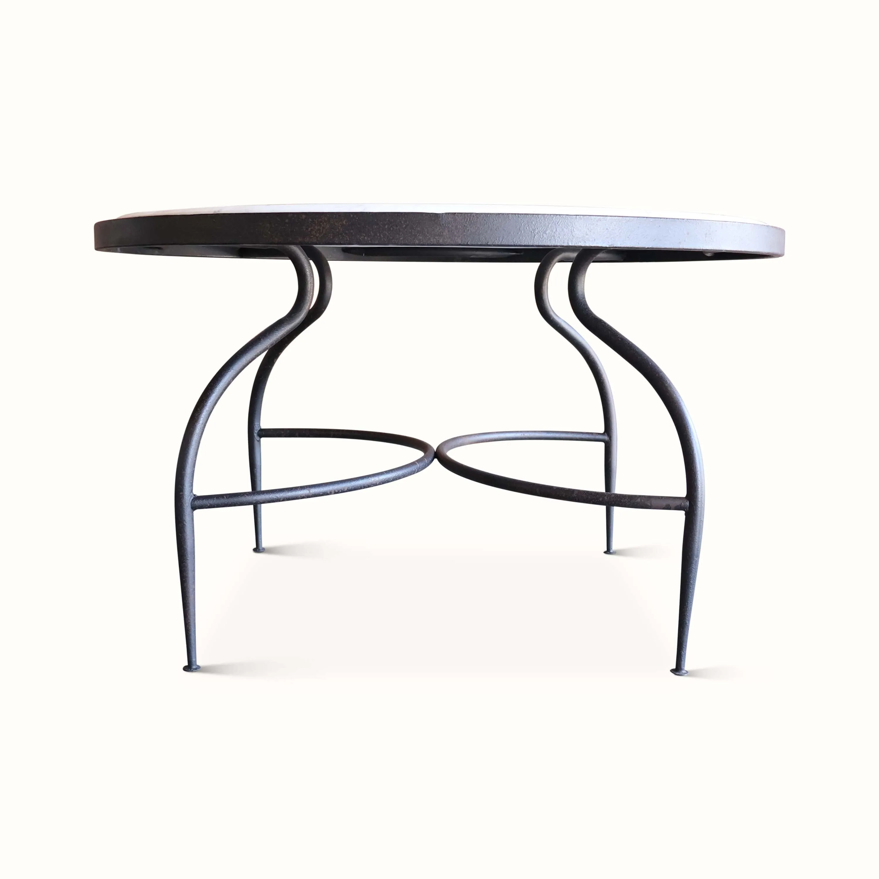 Metal and Marble Tea Height Table