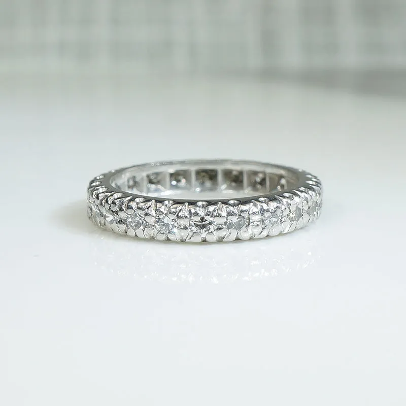 Mid Century Diamond & Platinum Eternity Band