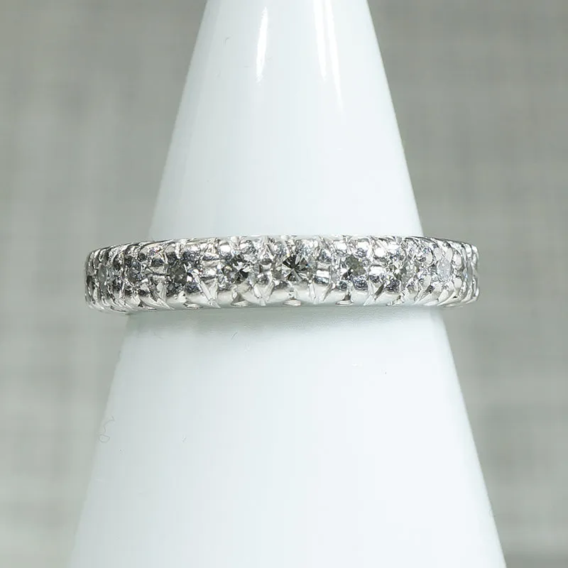 Mid Century Diamond & Platinum Eternity Band