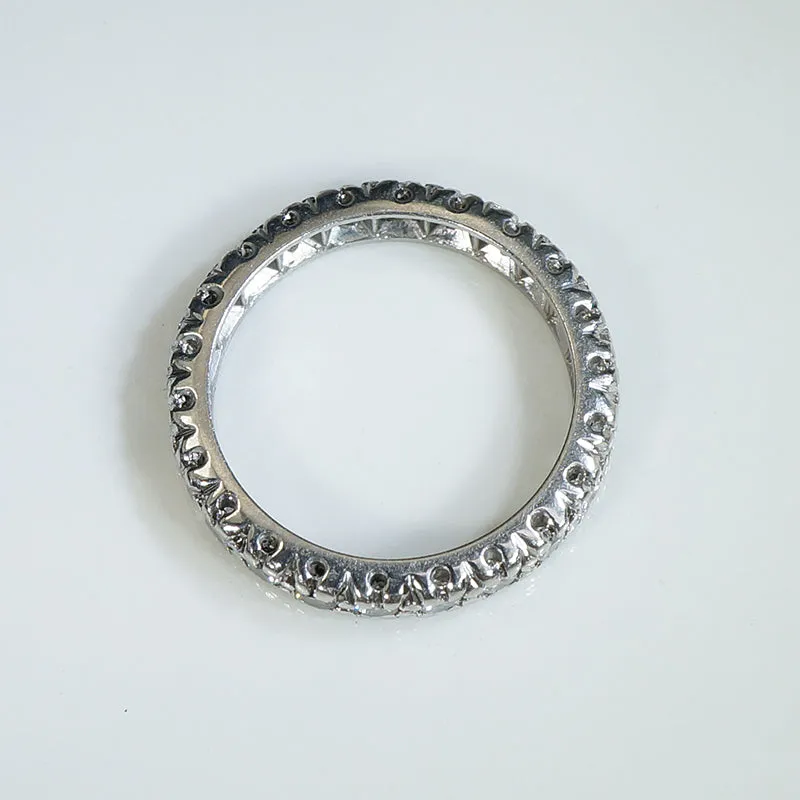 Mid Century Diamond & Platinum Eternity Band