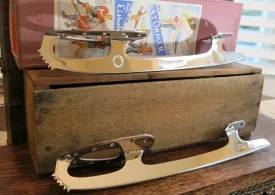 Mit Sturmer Edelstahl Vintage Ice Skates with box