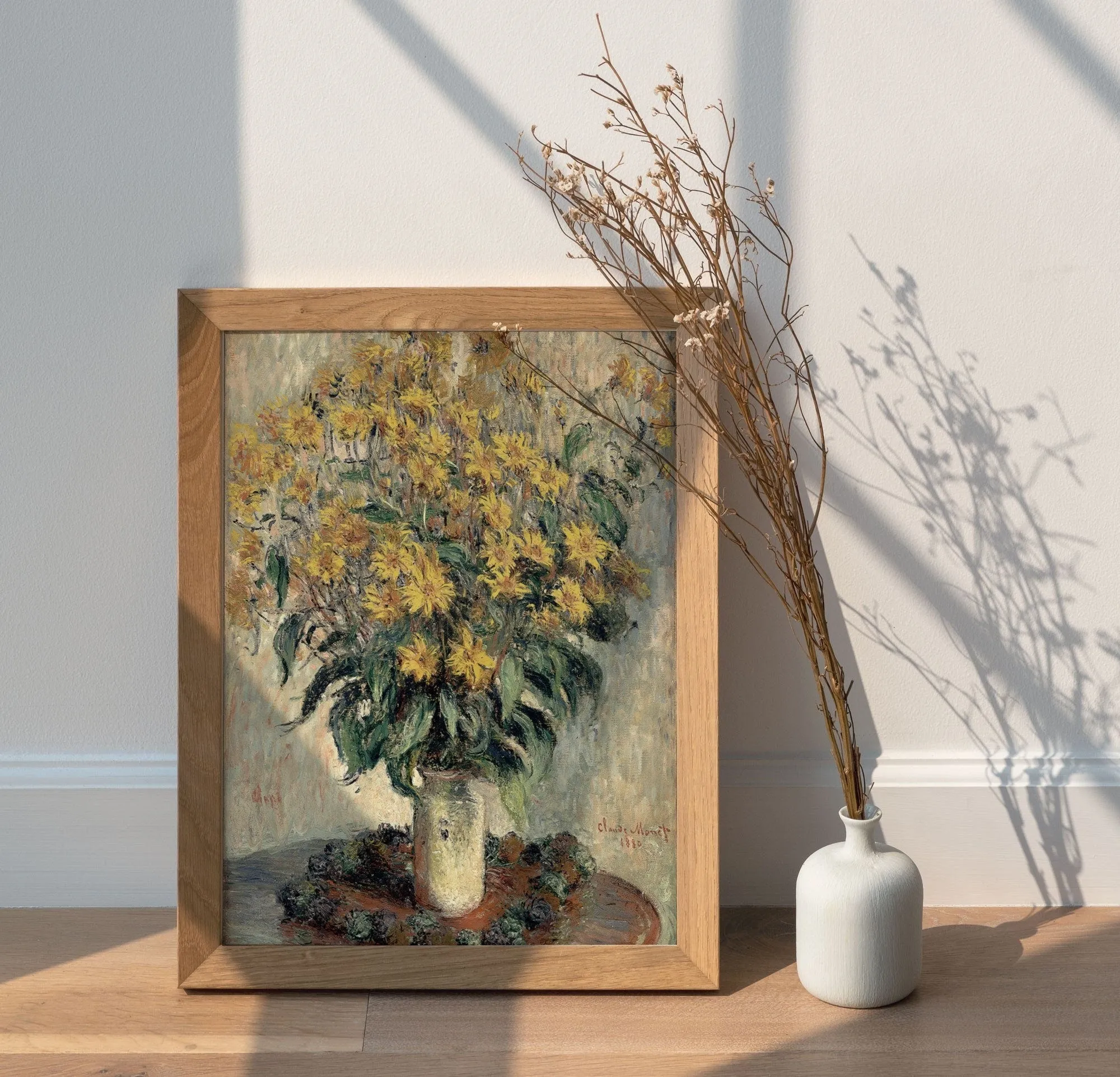 Monet Vintage Floral Vase Wall Print