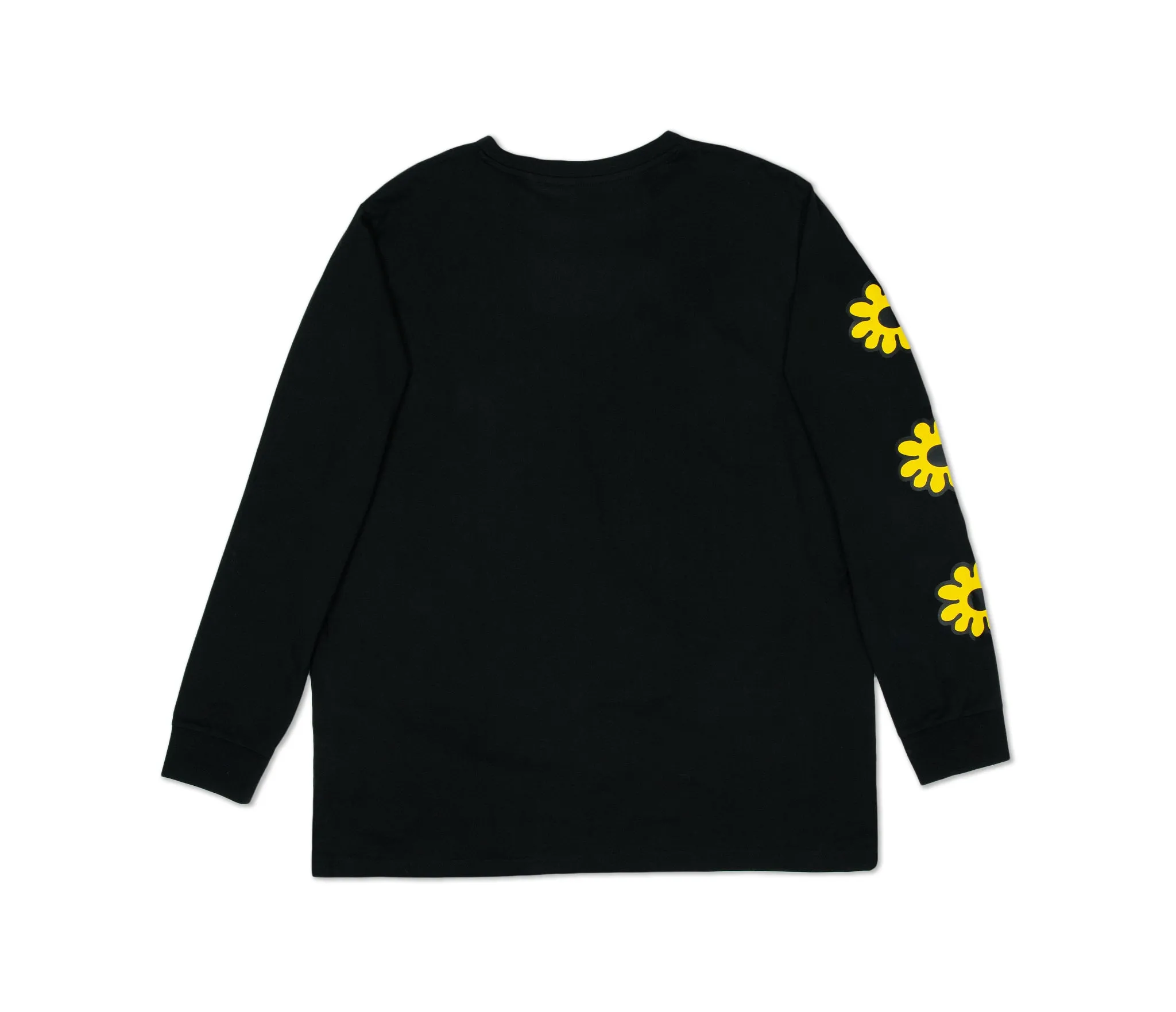 Moomintroll's Flower Longsleeve Shirt With Cuffrib Unisex - Black