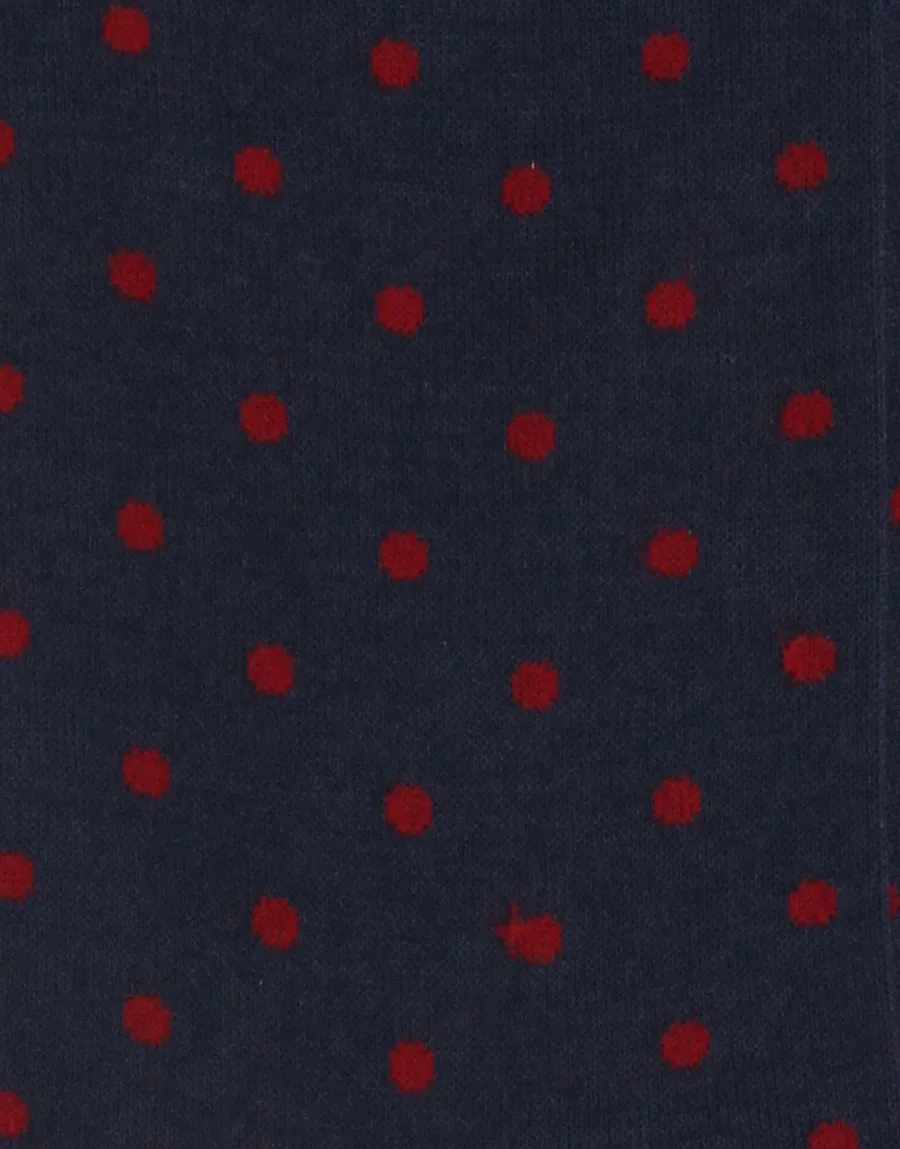 Navy & Red Polka Dot Socks