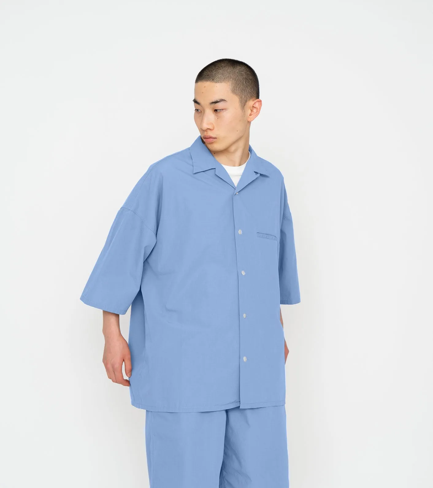 Open Collar S/S Shirt