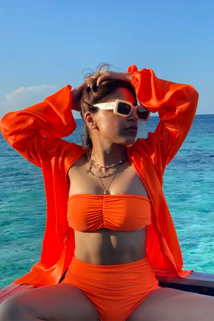 Orange is the new black bikini