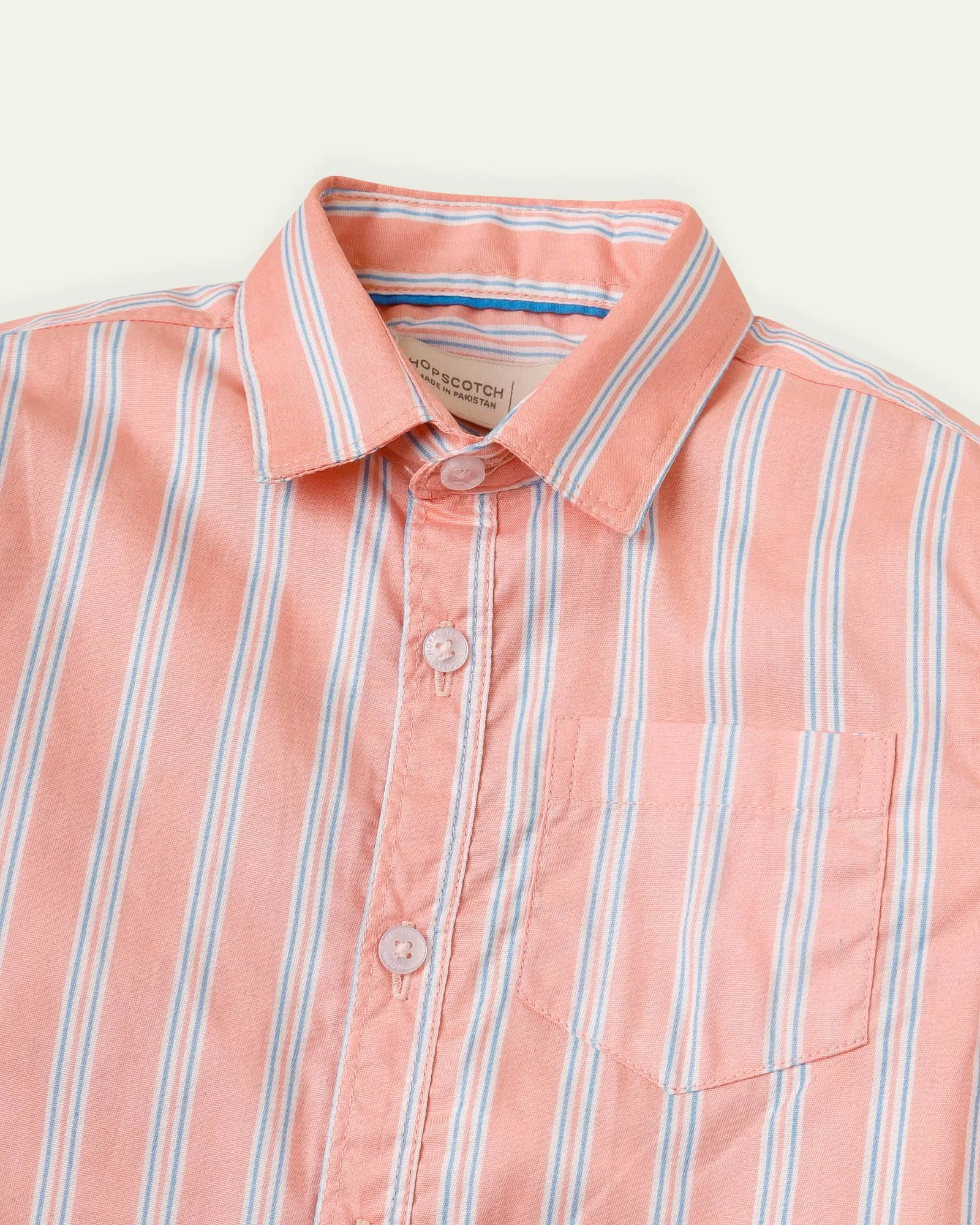 Peach Striped Shirt