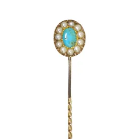 Pearl & Turquoise Stick Pin