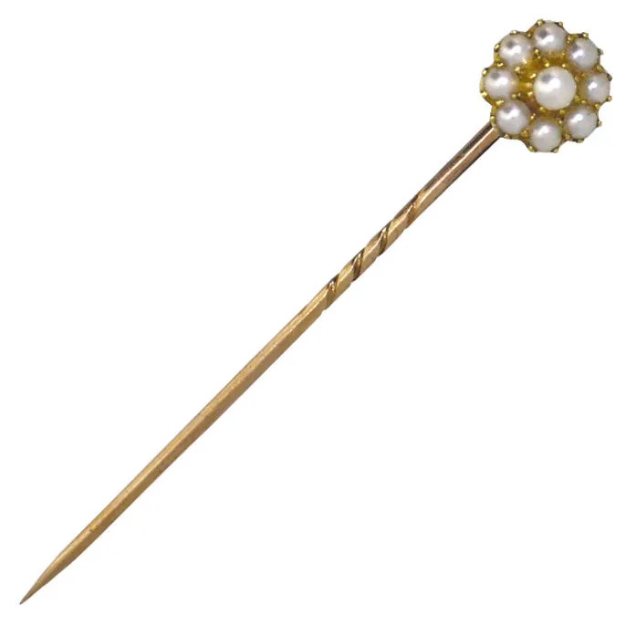 Pearl Cluster Tie Pin