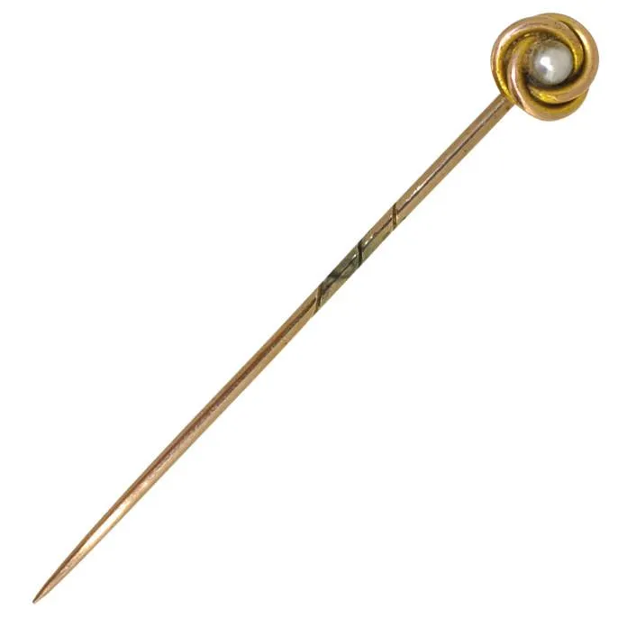 Pearl 'Knot' Tie Pin