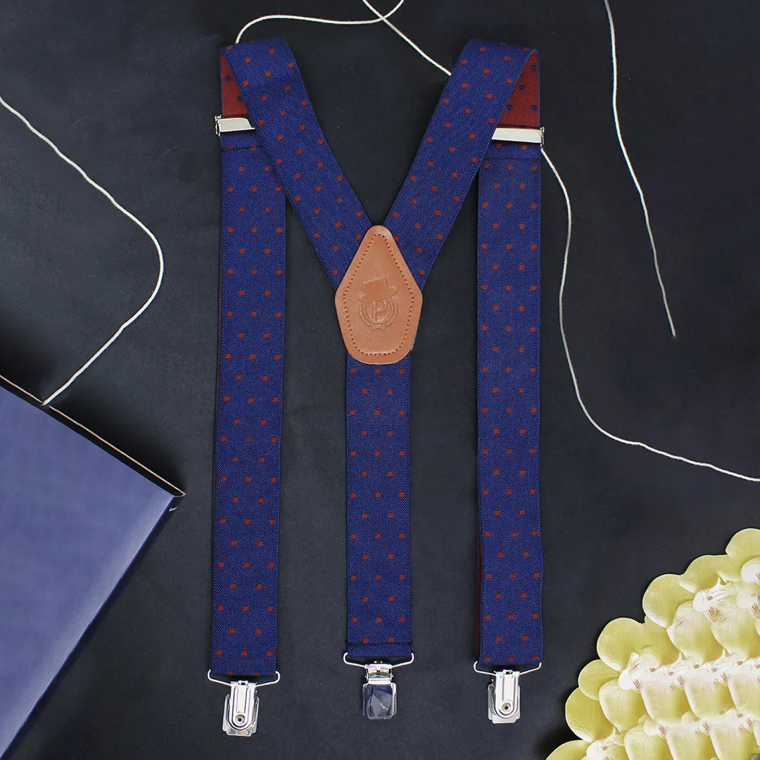 Peluche Polka Dots Suspender For Men