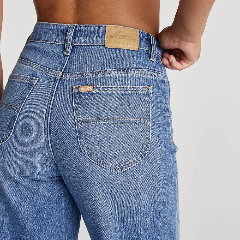 Petite | Hi Wide Leg Jean | Bay Blue