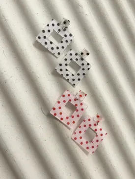 Polka Dot square Earrings