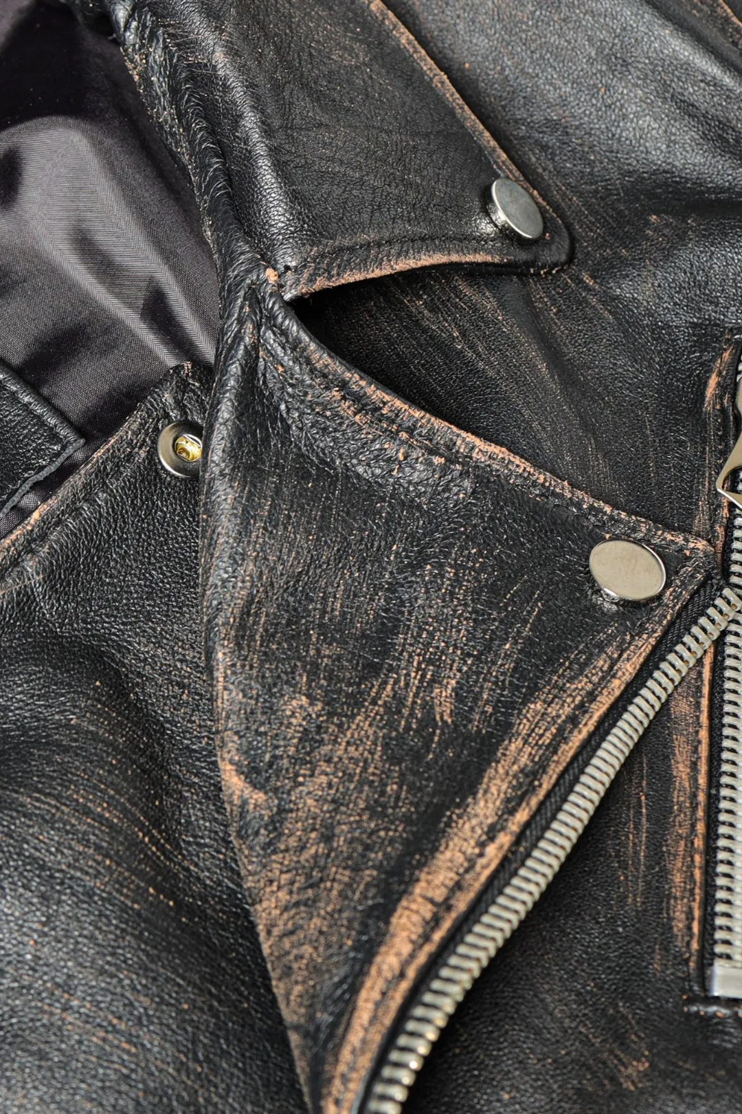 "AGED EFFECT" Motorcycle Jacket