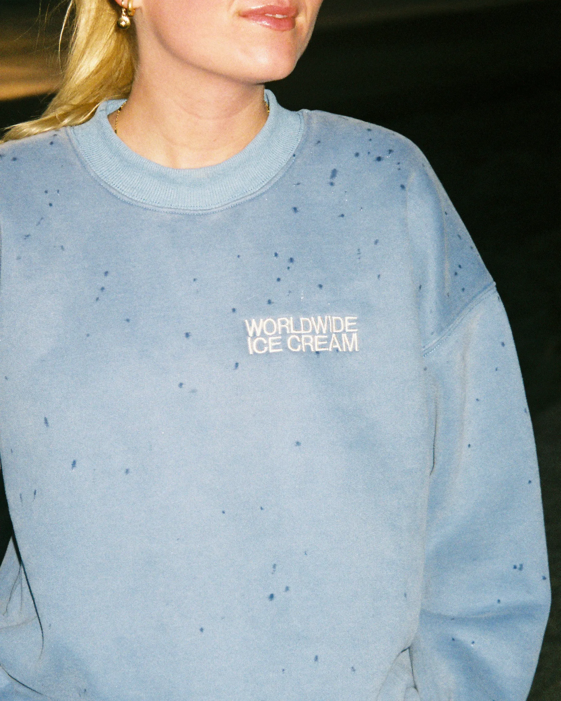 "Ice Cream" Crew Neck in Blue