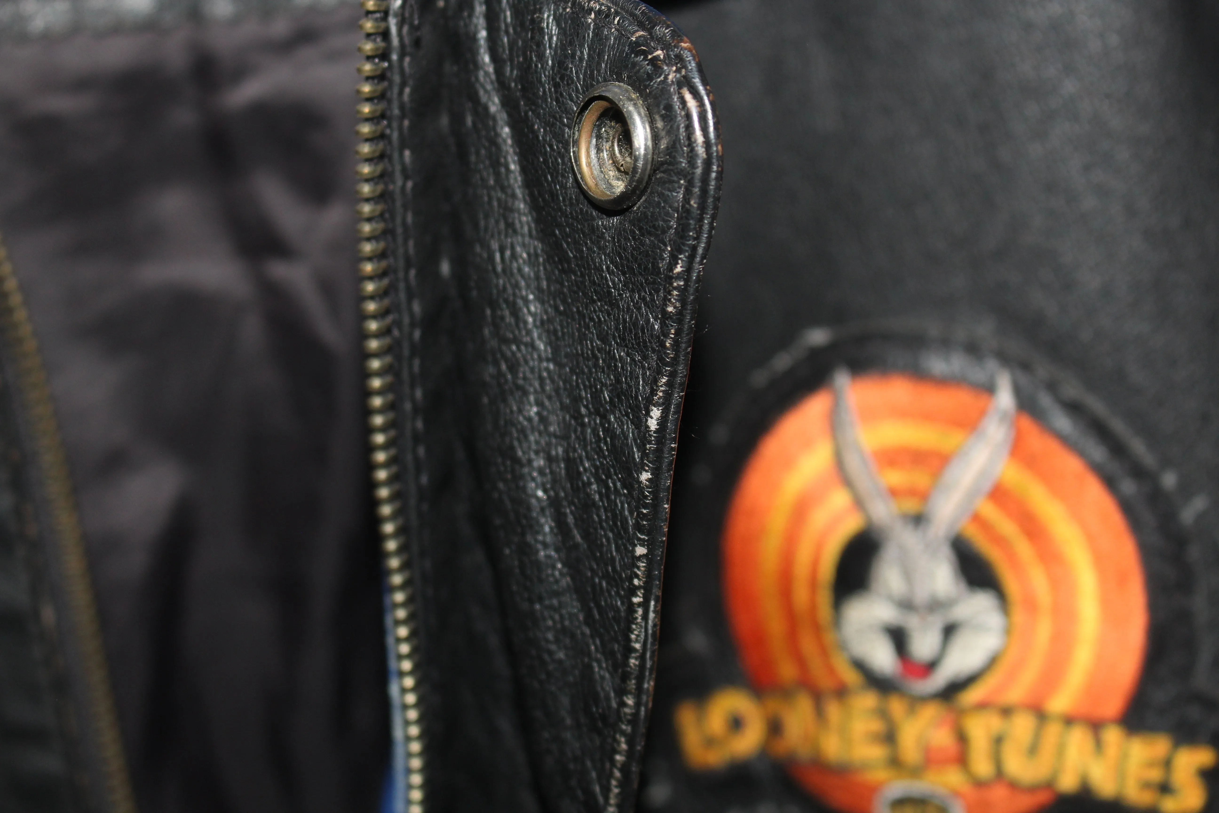 Rare Looney Tunes Original Leather Jacket (L)