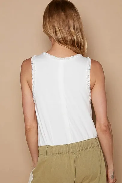 Rebecca Crochet Trim Tank Top