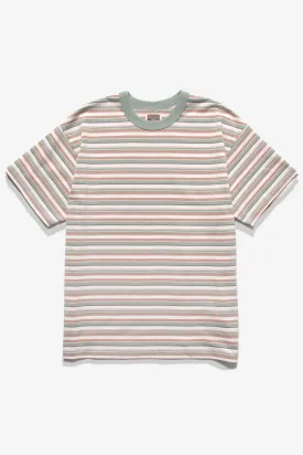 Red Ruggison - 90's Striped T-Shirt - White/Mint