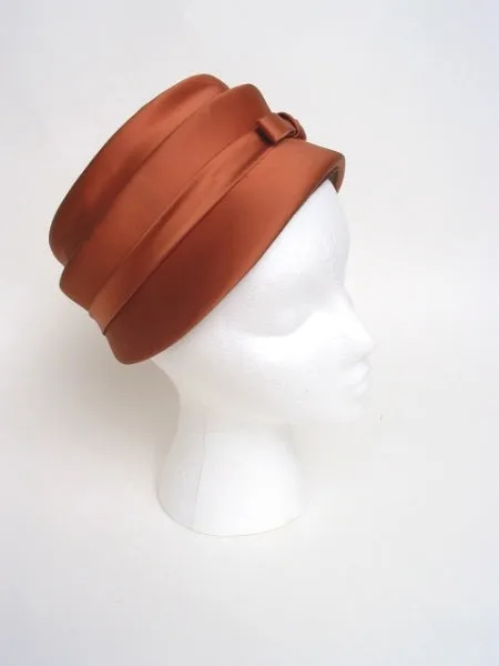 Satin Copper Chapeau with Bow