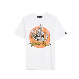 SHORT SLEEVE CREW NECK TEE  "TOKE UP DOC" IN WHITE