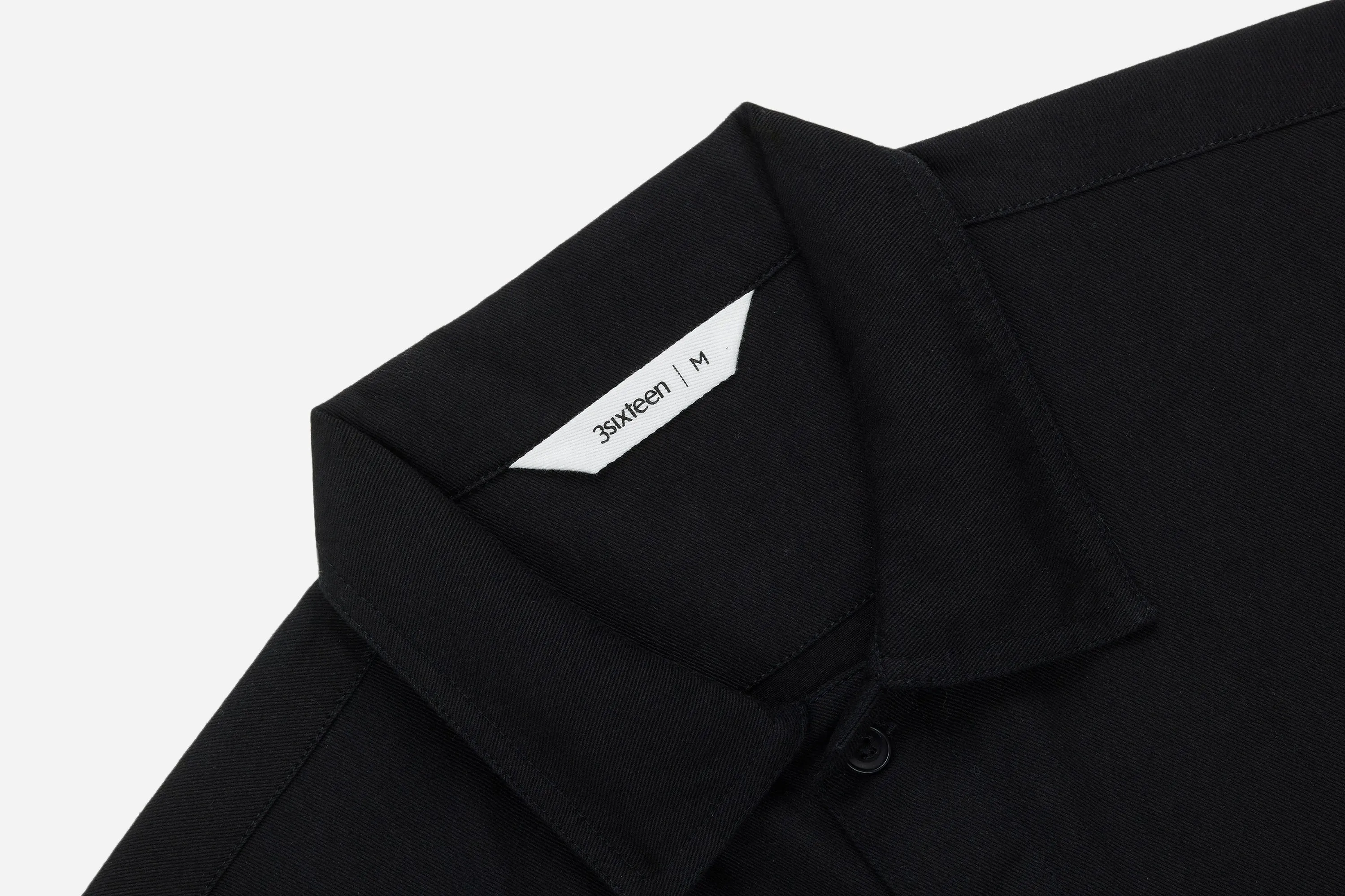 Short Sleeve Workshirt ~ Black Cotton Twill