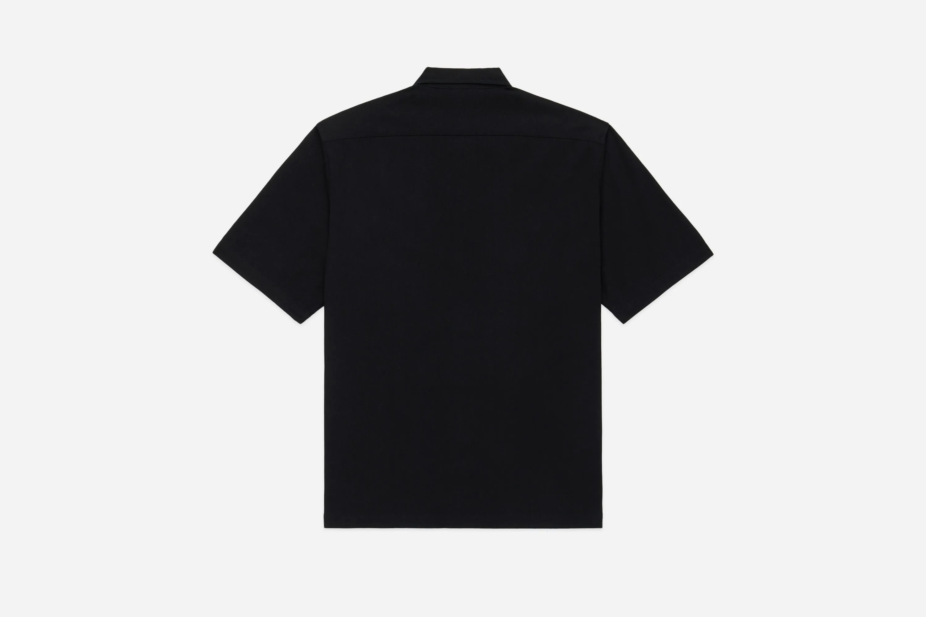 Short Sleeve Workshirt ~ Black Cotton Twill