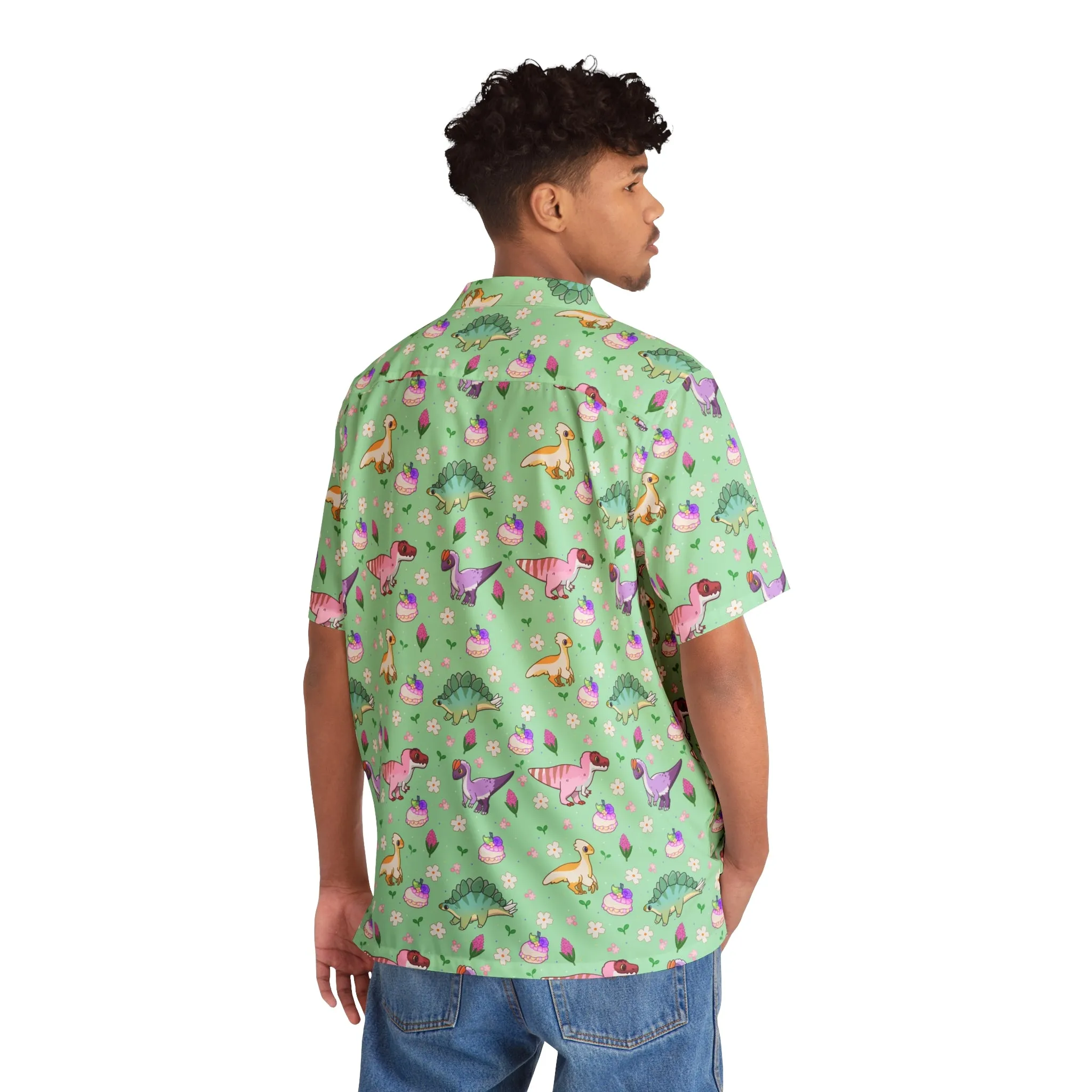 Spring Dinos - Men's Hawaiian Shirt