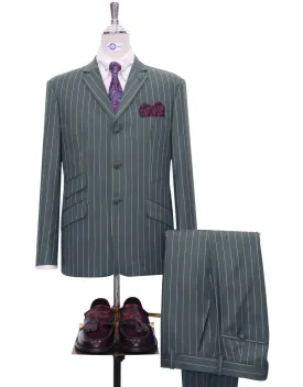 Stripe Suit | Grey and White Pinstripe Suit