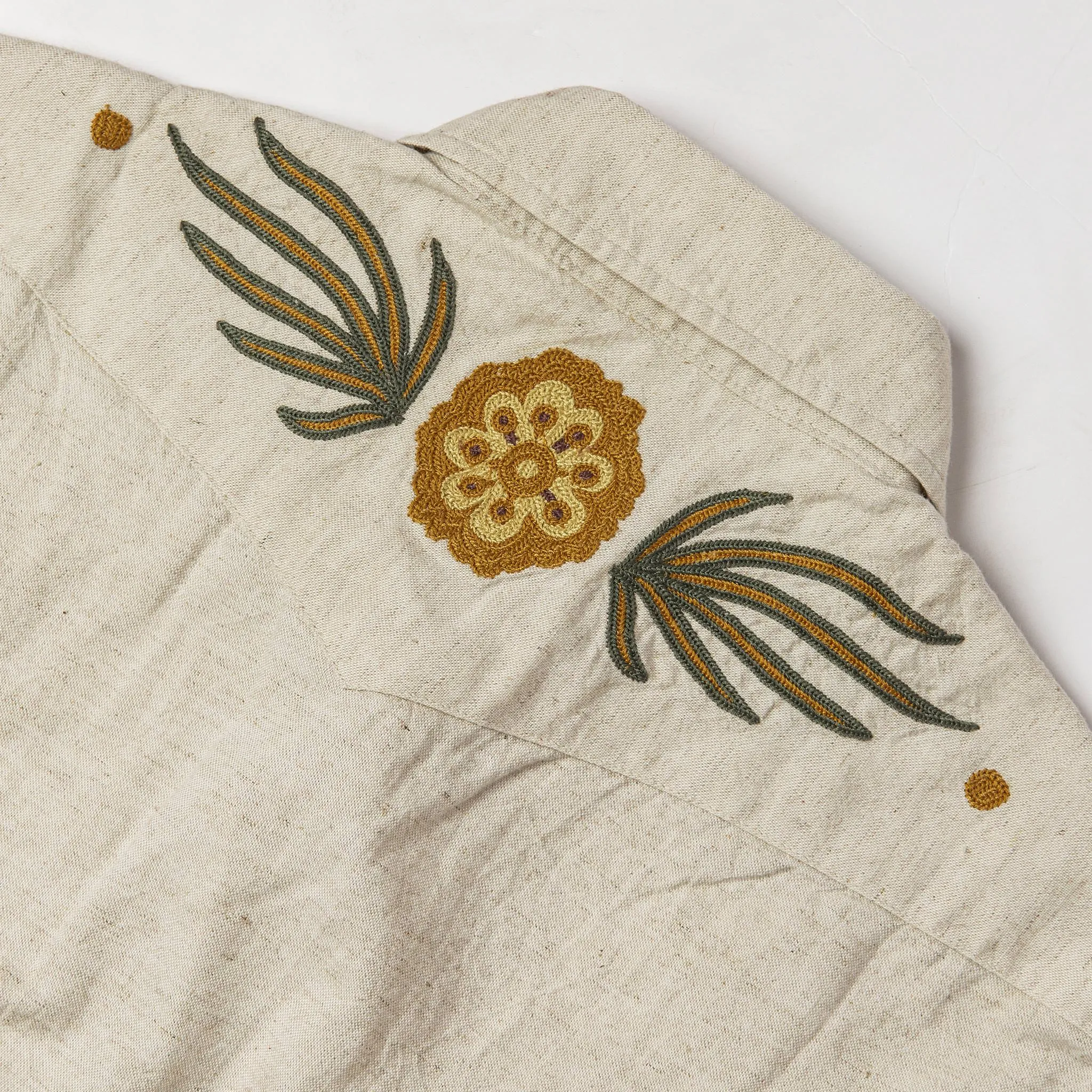 The Embroidered Short Sleeve Western in Natural