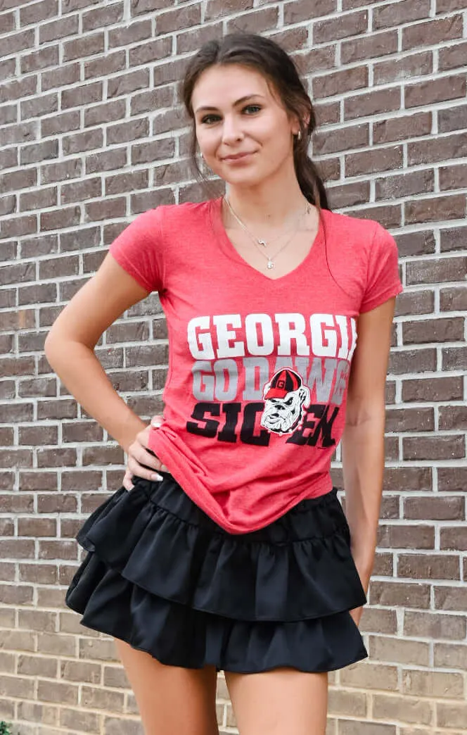 The Georgia Vintage Red Classic V-Neck