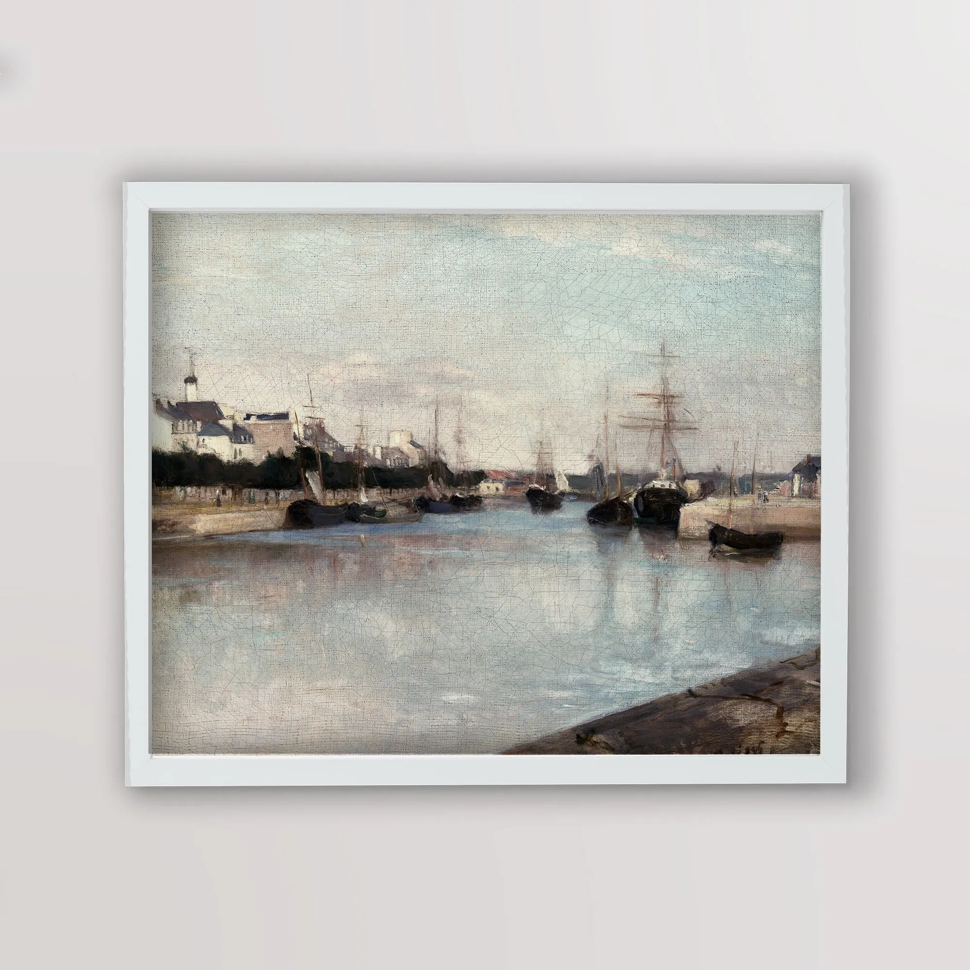 The Harbor at Lorient - Vintage Seaside Wall Art