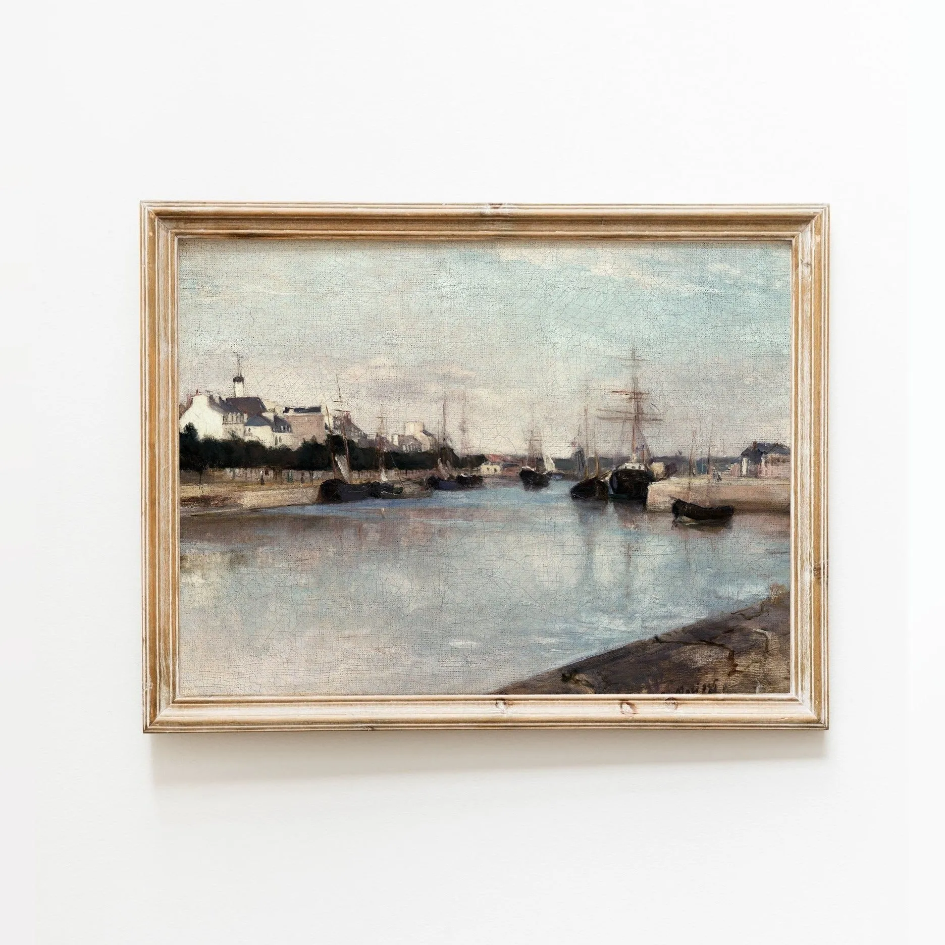 The Harbor at Lorient - Vintage Seaside Wall Art