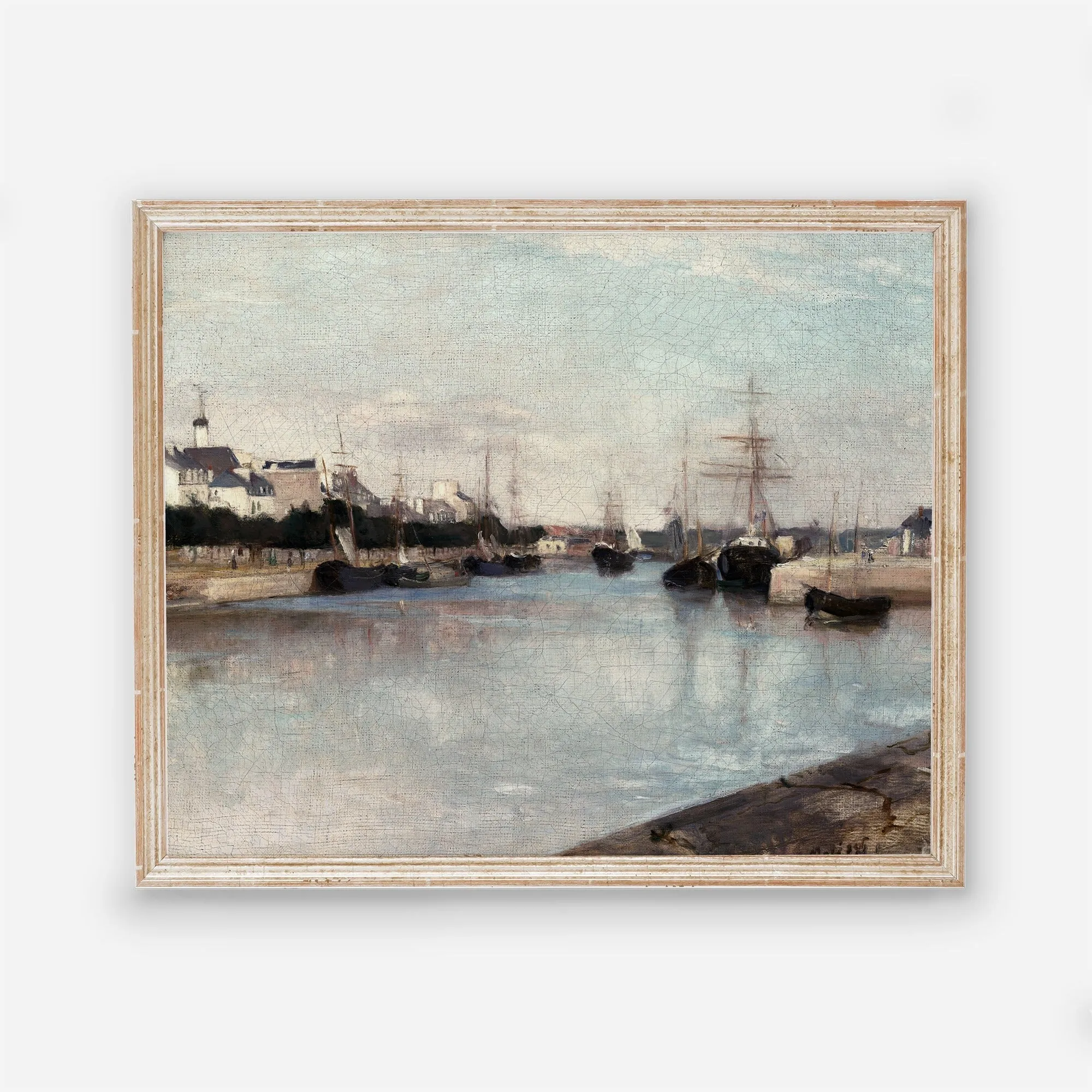 The Harbor at Lorient - Vintage Seaside Wall Art