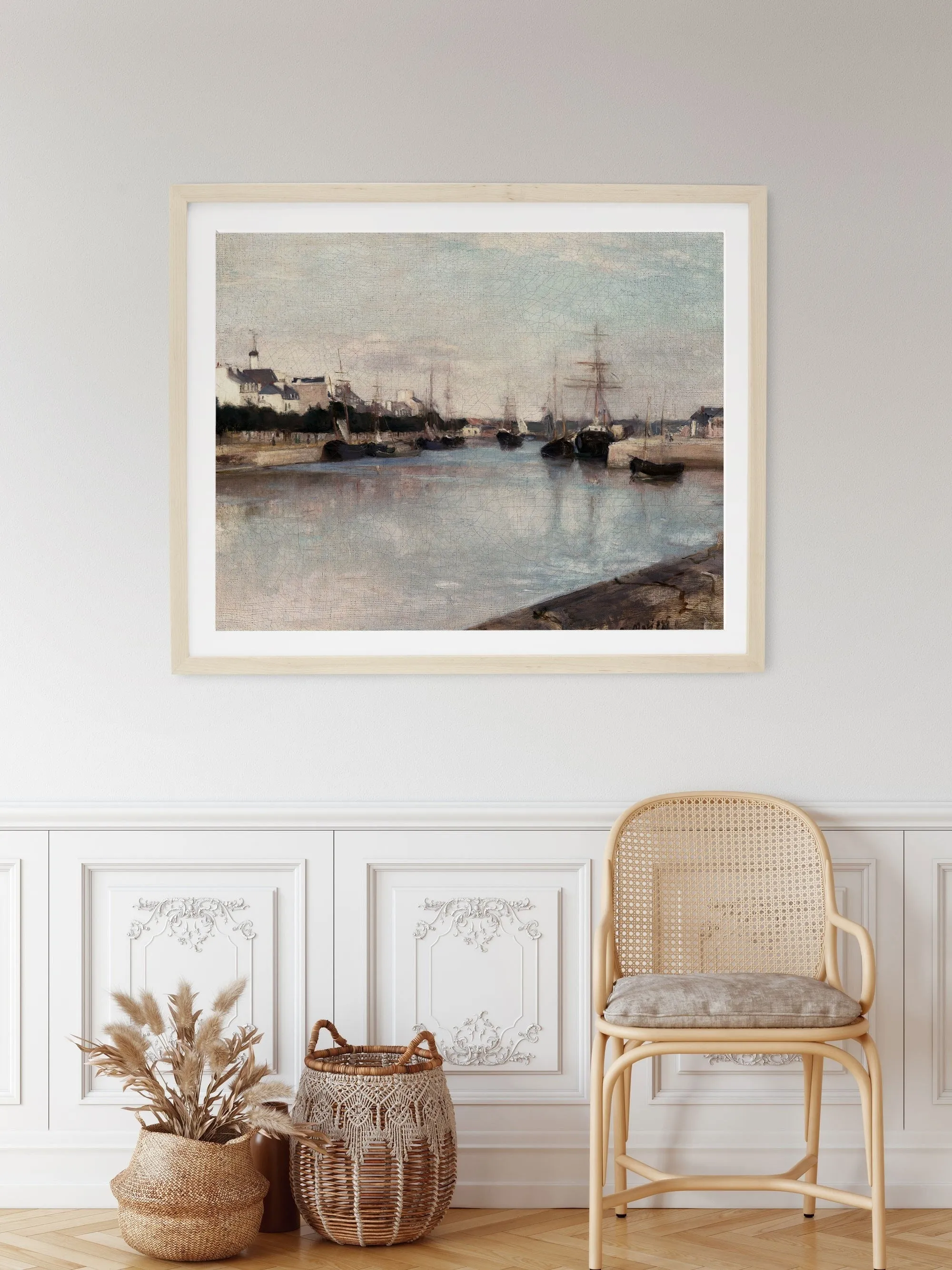 The Harbor at Lorient - Vintage Seaside Wall Art