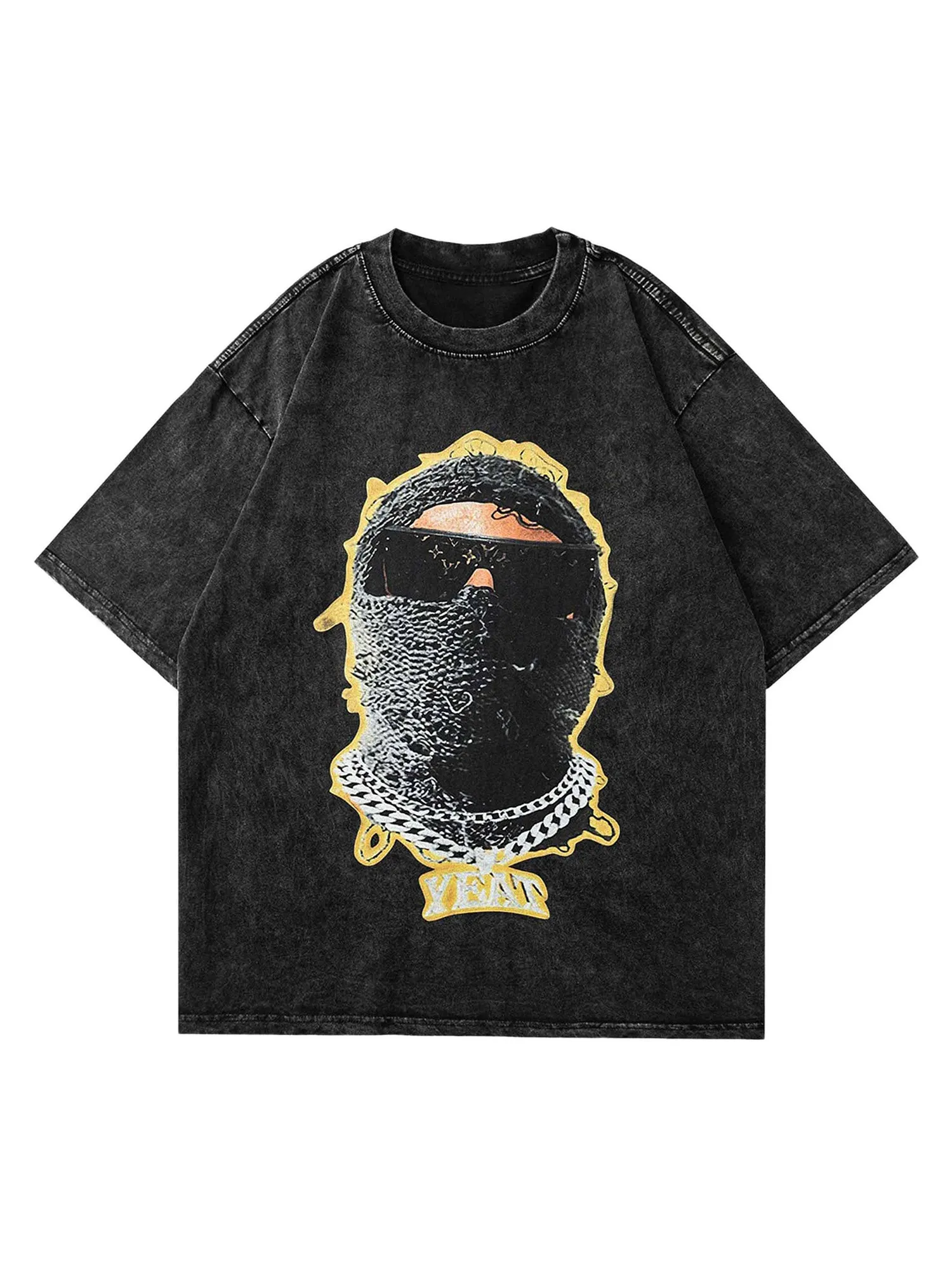 Thesupermade American Vintage Old Masked Hip-hop T-shirt