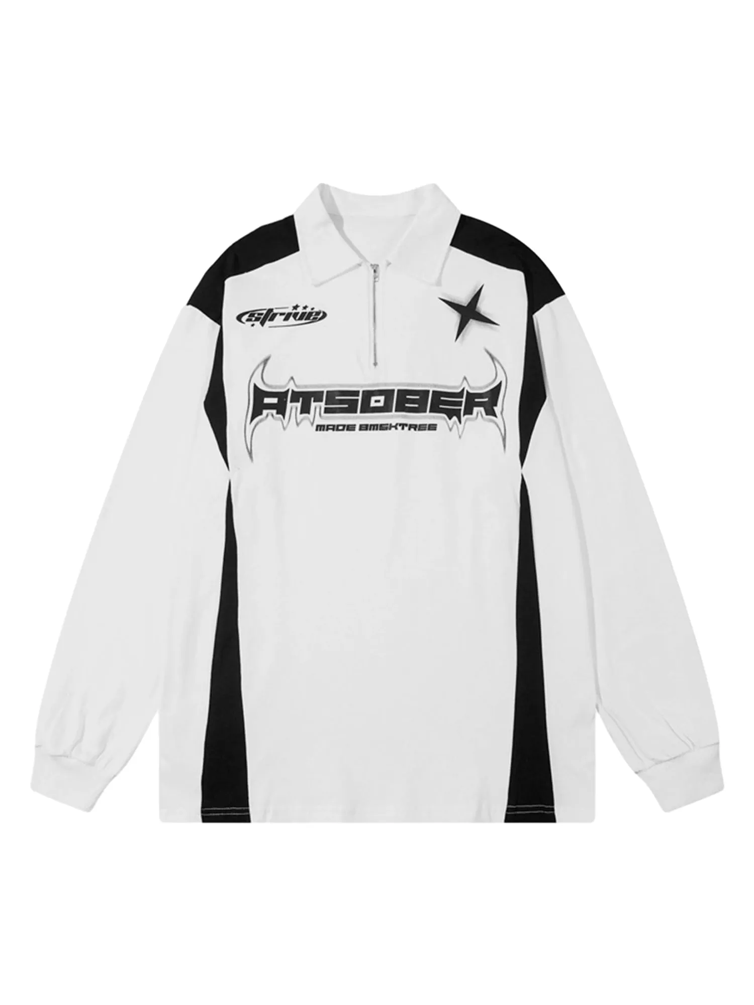 Thesupermade High Street Racing Long Sleeve Polo Shirt- 1980