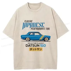 Tokyo-Tiger Datsun 510 - Classic Japanese Car Washed T-Shirt