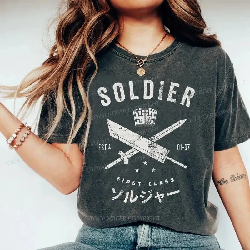 Tokyo-Tiger First Class Soldier Japanese Washed T-Shirt