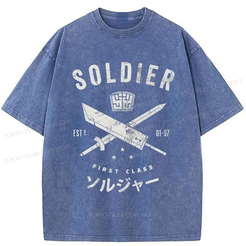 Tokyo-Tiger First Class Soldier Japanese Washed T-Shirt