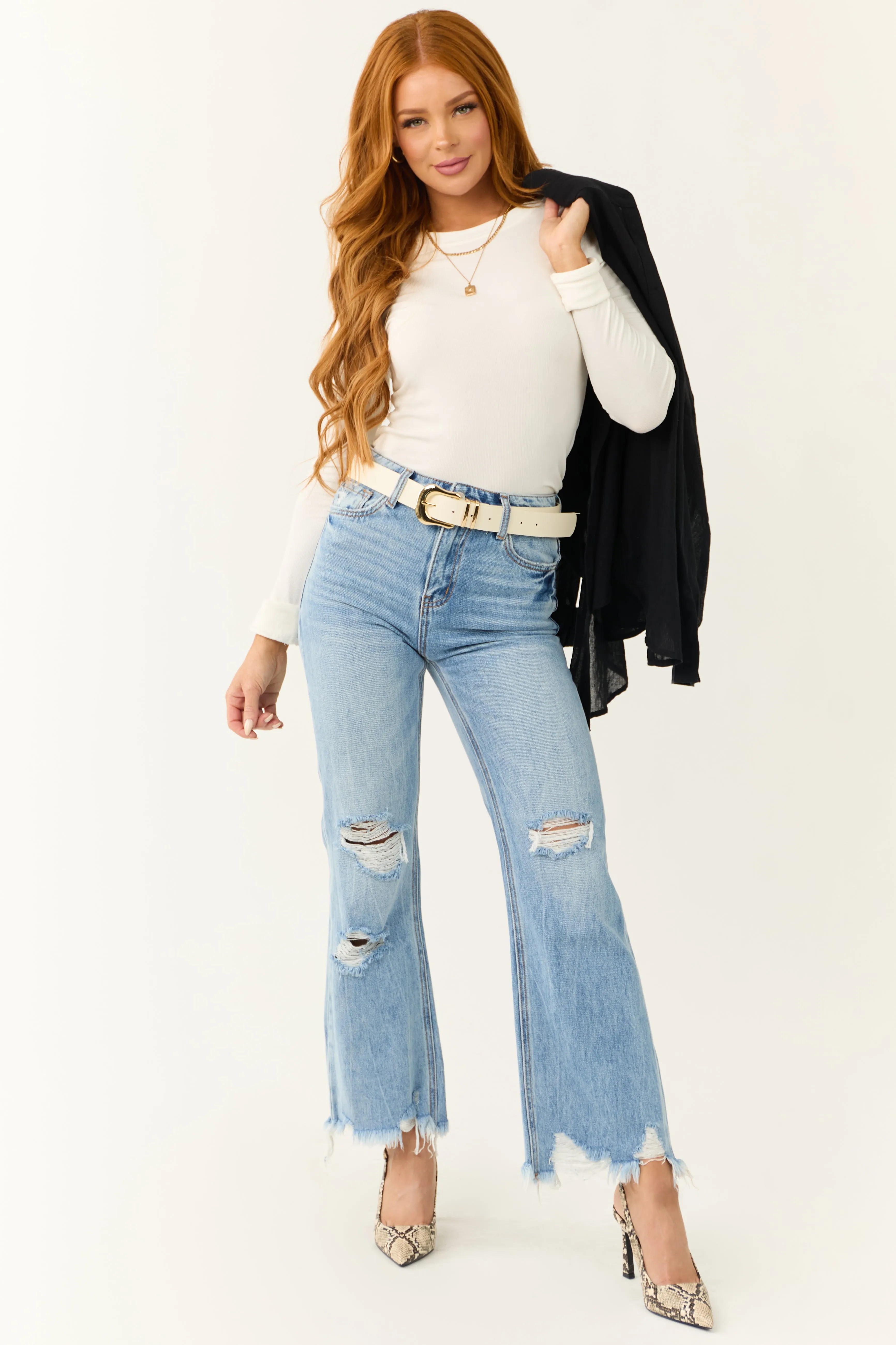 Vervet Light Wash 90's Vintage Wide Leg Jeans