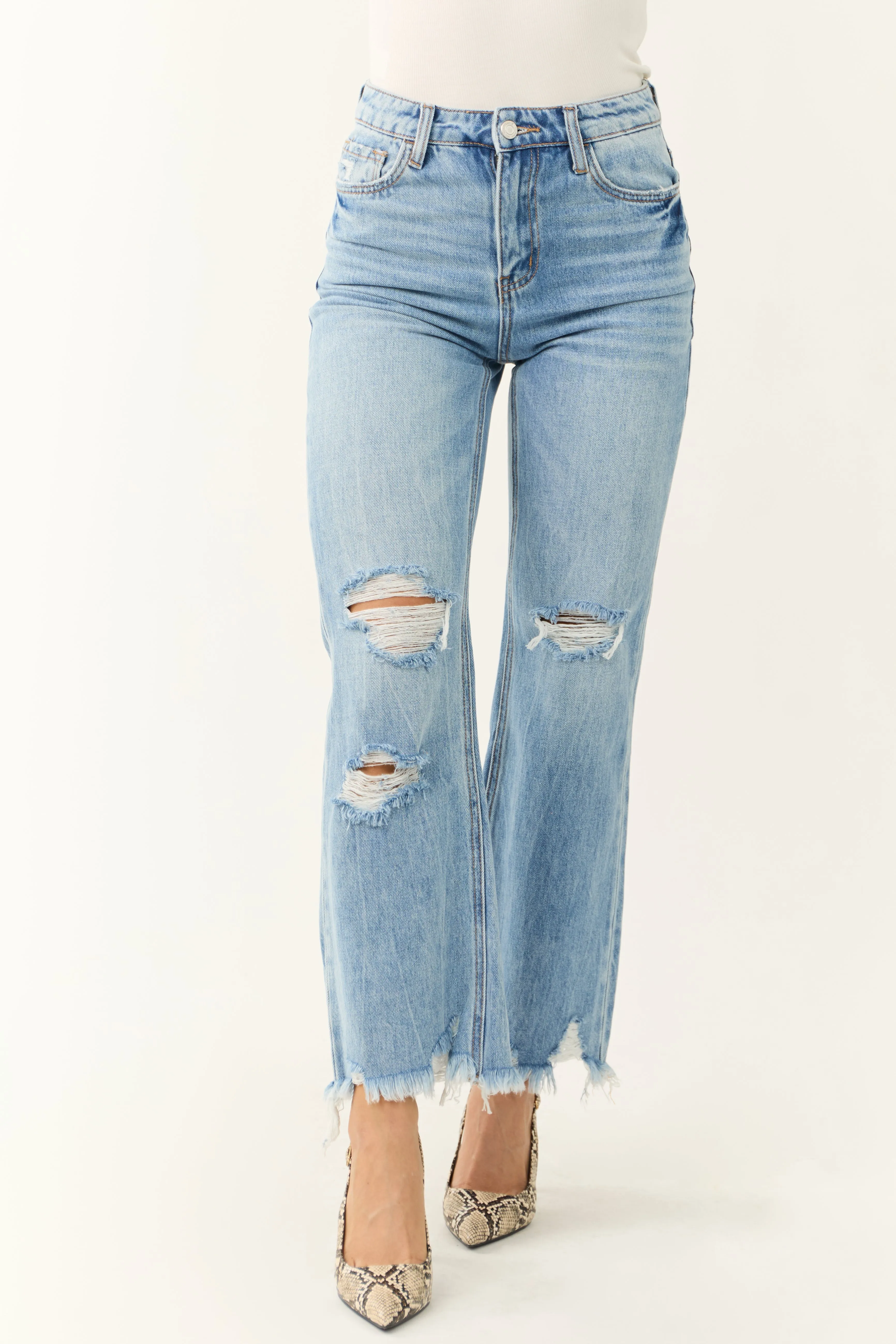 Vervet Light Wash 90's Vintage Wide Leg Jeans