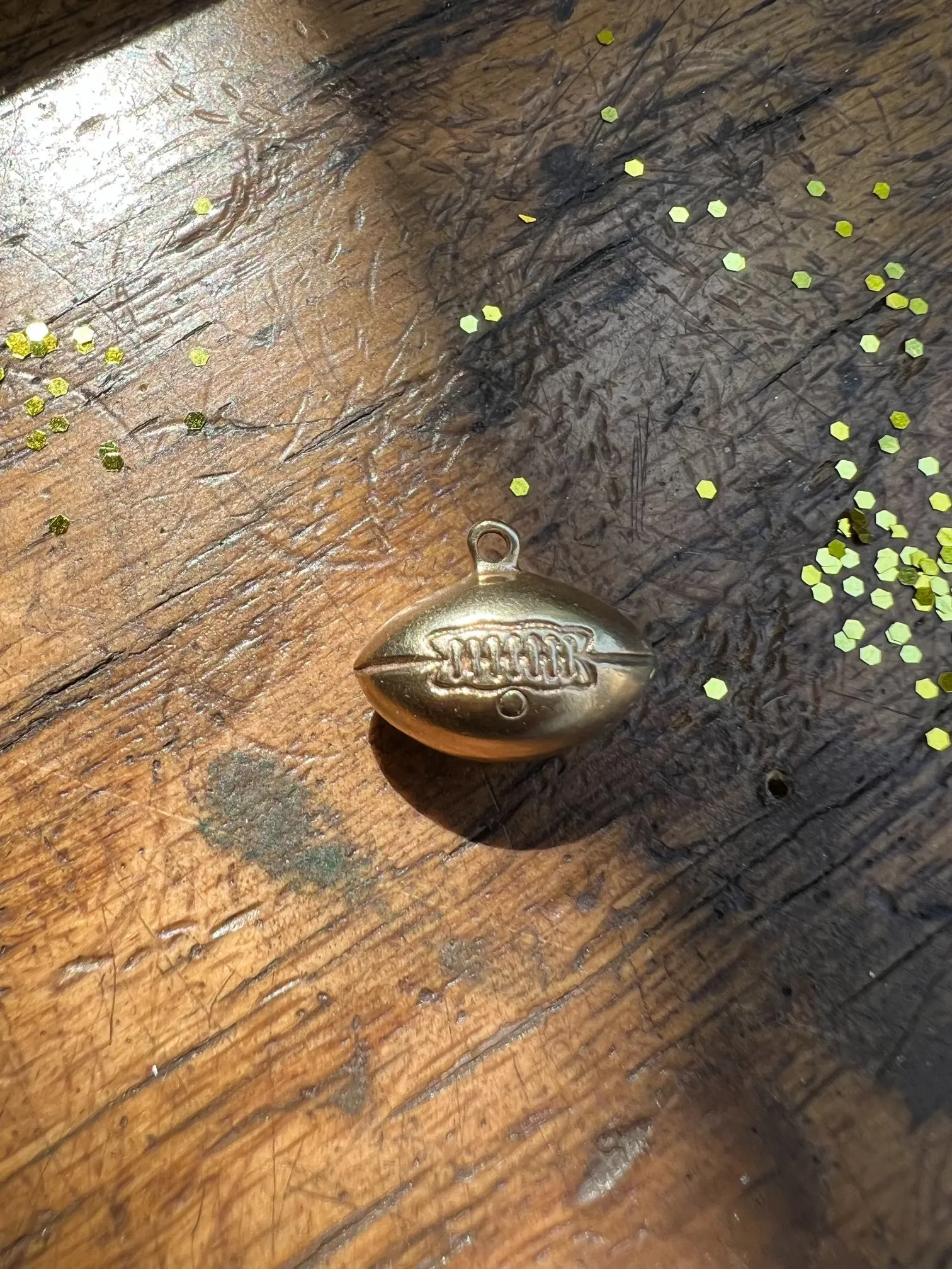 Vintage 14K Gold Football Charm