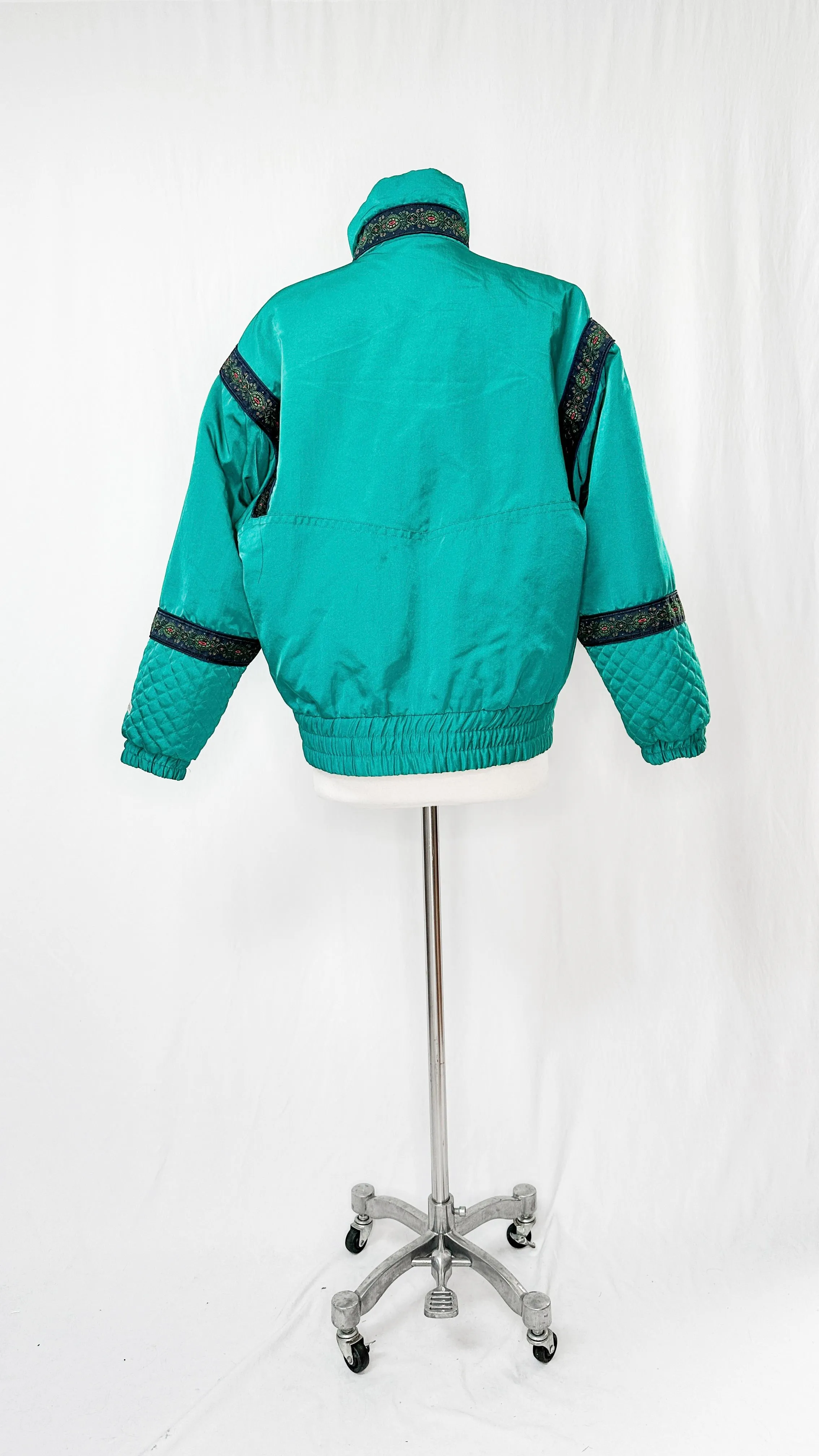 Vintage 80’s Fera Skiwear Bright Teal Coat (10)