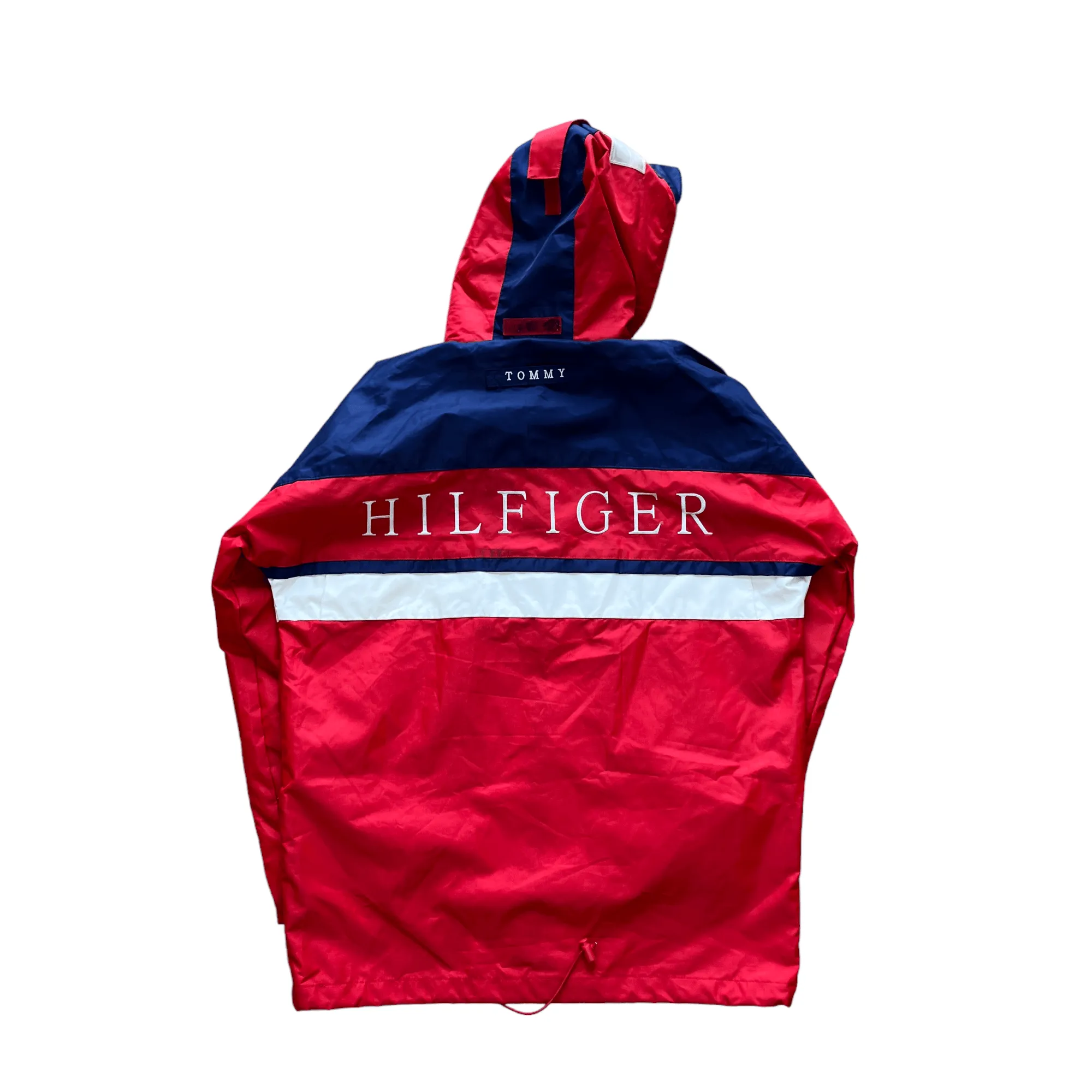 Vintage 90s Navy Blue, Red   White Tommy Hilfiger Jacket - Large