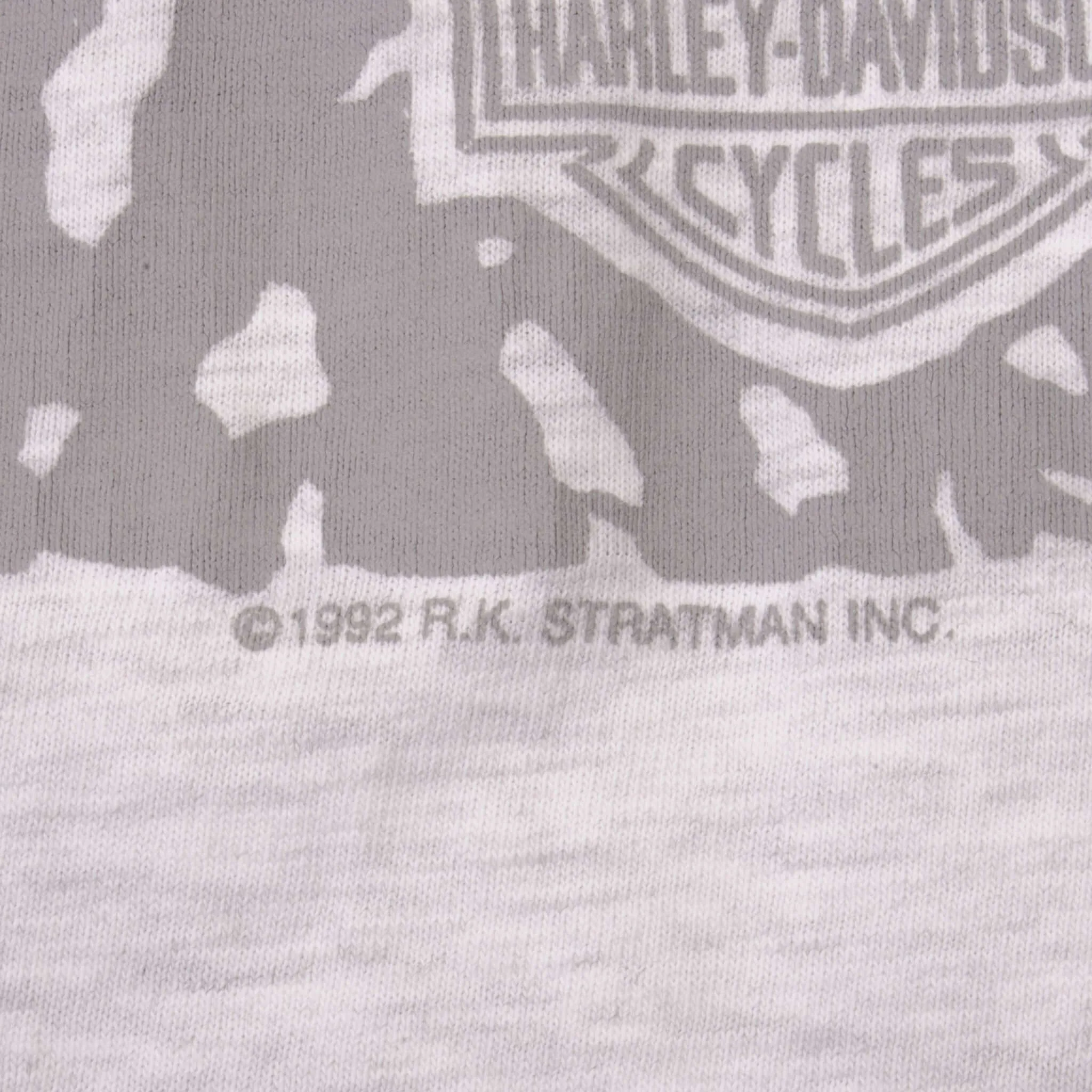 VINTAGE ALL OVER PRINT HARLEY DAVIDSON TEE SHIRT 1993 SIZE 2XL MADE USA