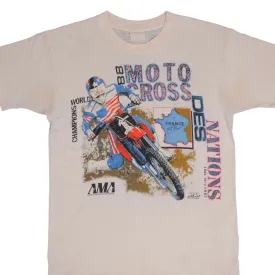 VINTAGE AMA MOTOCROSS TEAM USA NATIONS TOUR FRANCE 1987 TEE SHIRT MEDIUM